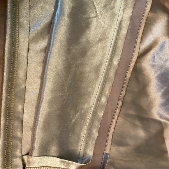 NELLIS, L, gold satin draped neck & back, criss cross strap dress, new w/ tags!! - Picture 7 of 8